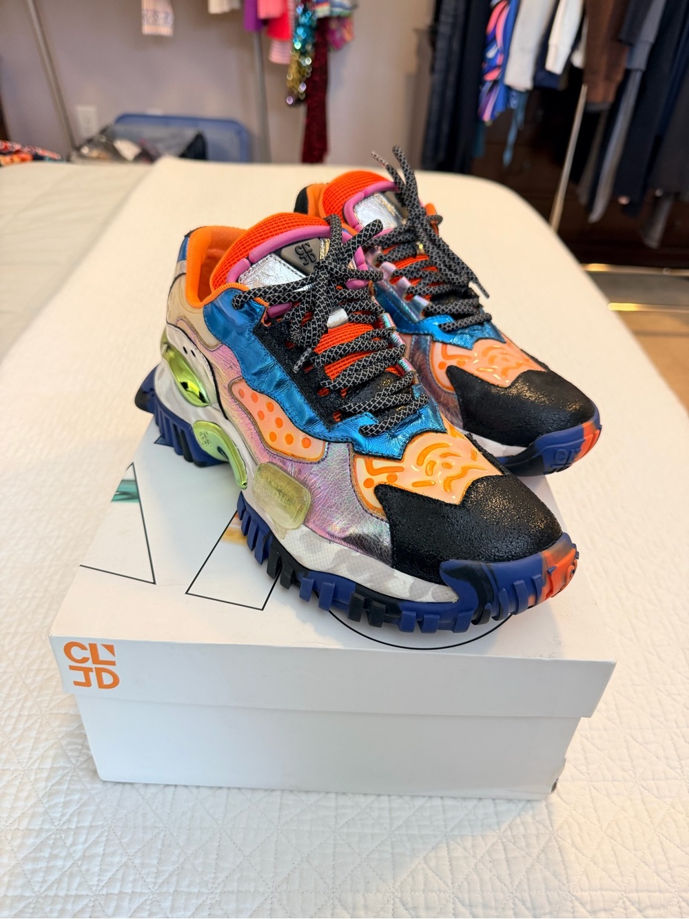 CLJD Custom Designer Colorful Chunky Women's Sneakers - Multicolor